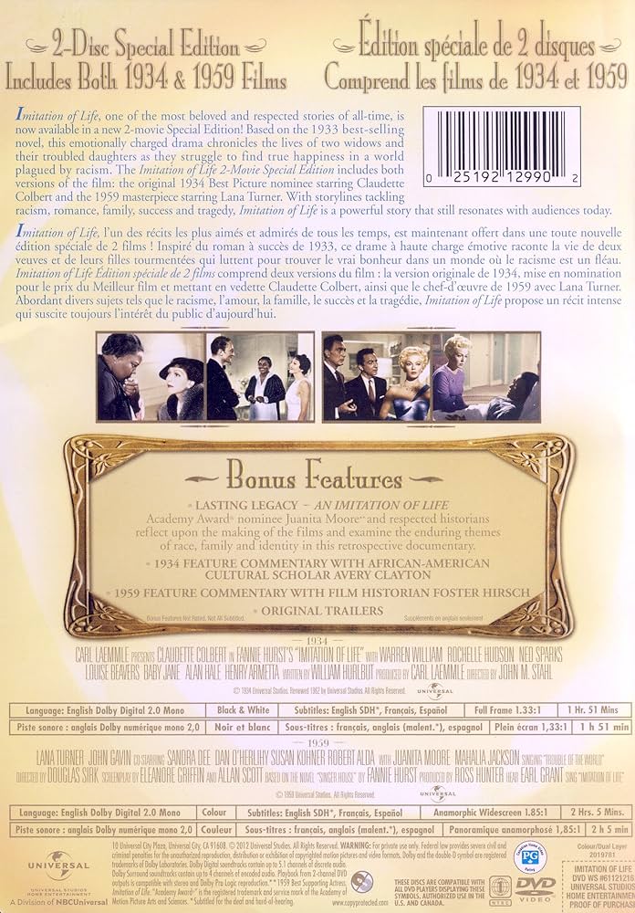 Amazon.com: Imitation of Life Two-Movie Special Edition